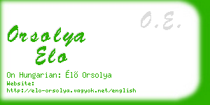 orsolya elo business card
